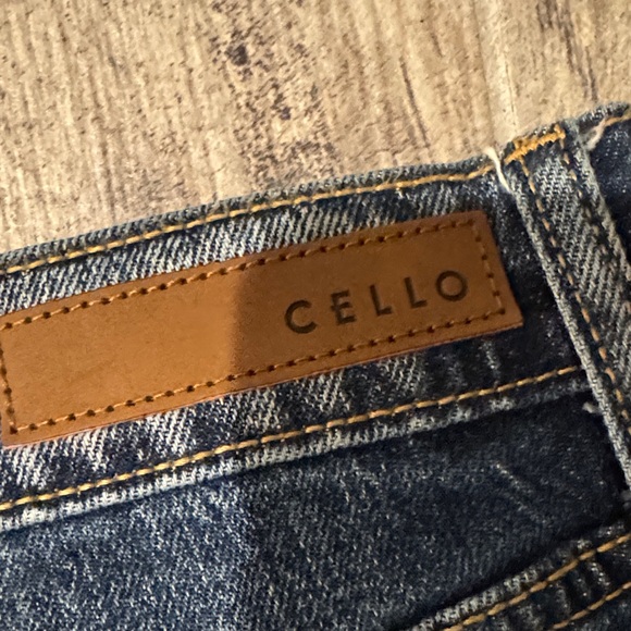Cello Dark and Light Blue Two-Tone Wide Leg Jeans - Picture 4 of 9